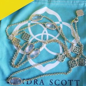 Kendra Scott Rose Quartz Sonya gold necklace
